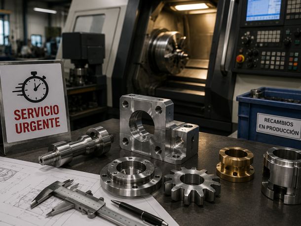 Mecanizado urgente: piezas de recambio cuando tu máquina está parada